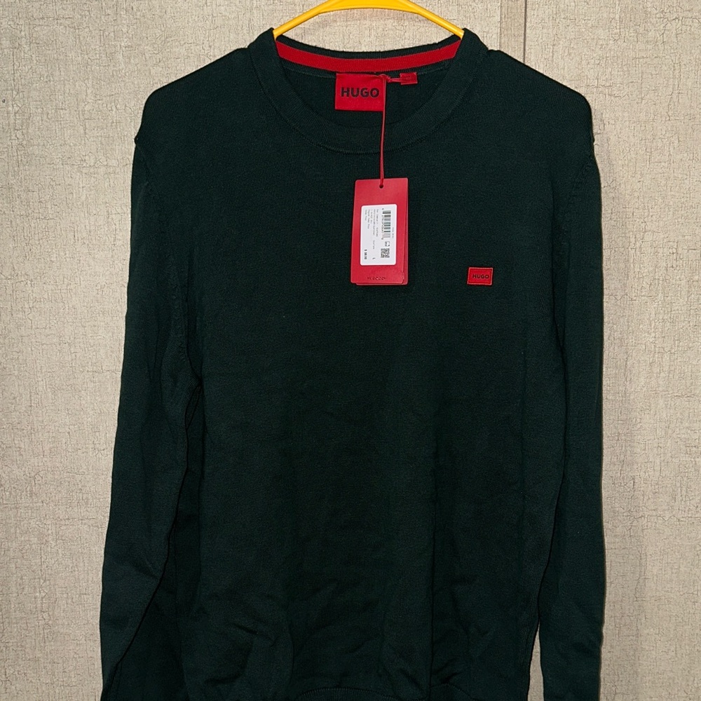 HUGO Dark Green Sweater Men’s Large